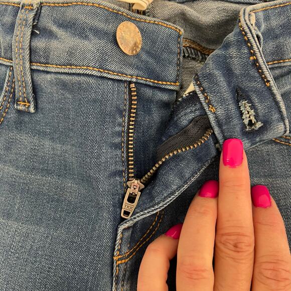 Lagence Womens Size 25 Straight Leg Denim Jeans Blue Medium Wash Zip Stretch - Picture 8 of 8